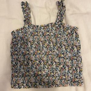 Floral Smocked Abercrombie Tank
